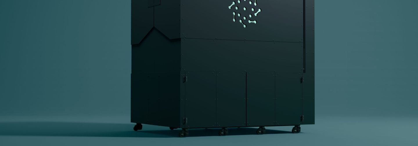 2410_Pasqal_QPU-Lifestyle-3D_9-Lights_DarkGreen-RVB