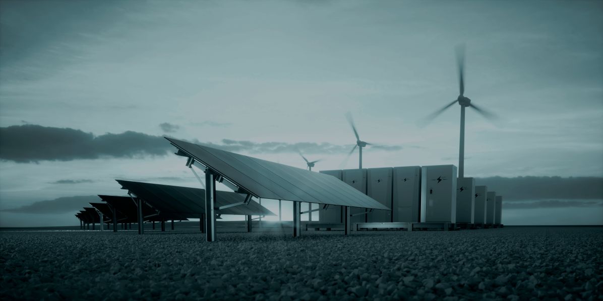 Énergie et services publics_Énergies renouvelables_Panneau solaire_bleu